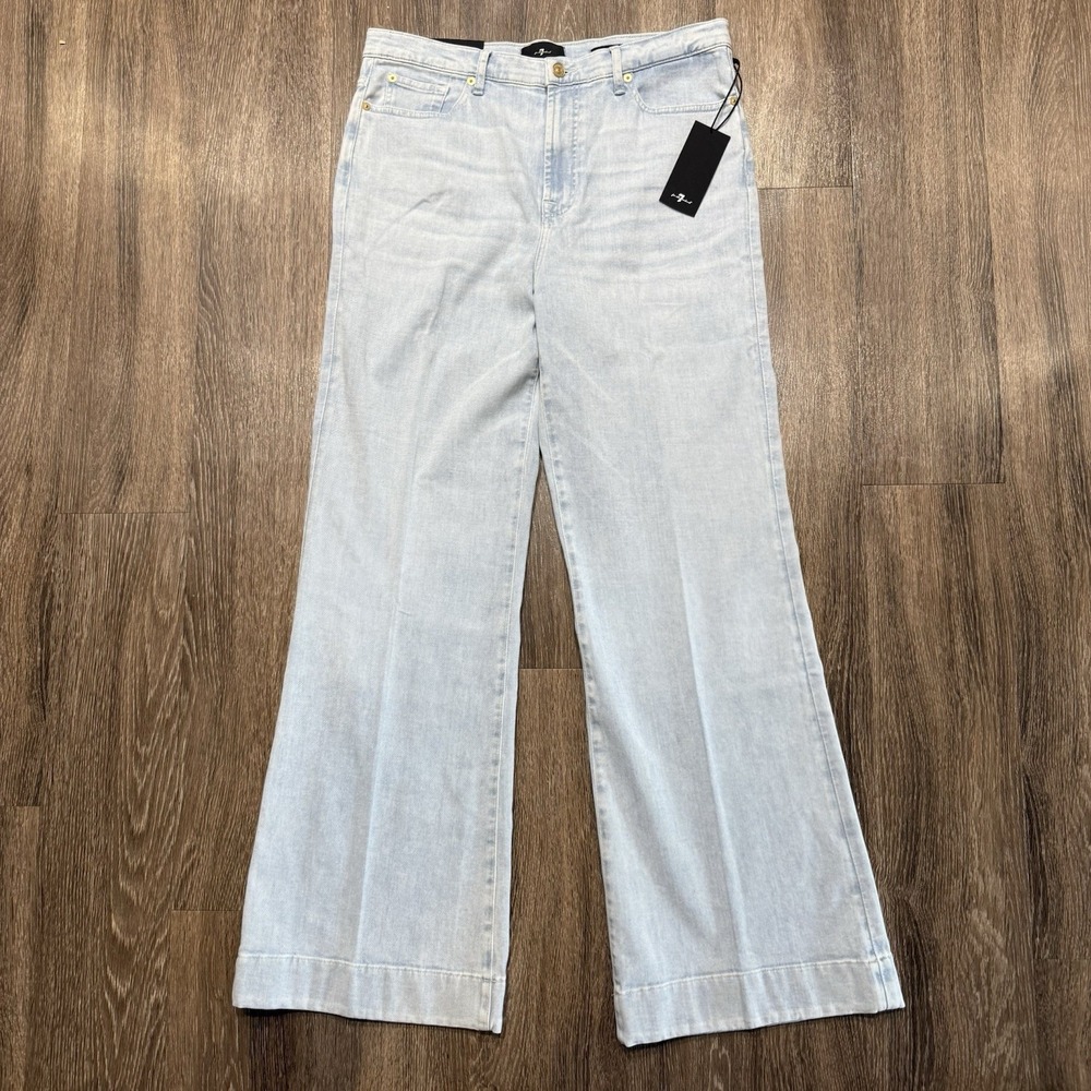 7 For All Mankind Women's Modern Dojo Tailorless Flared Jeans Size 32 Italian